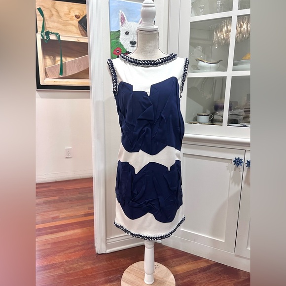 Chanel Blue and White Braided Boarder Dress - Picture 4 of 16